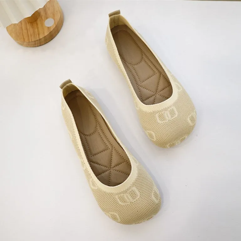 Nanccy Weaving Breathable Loafers  Comfortable Walking Casual Flats Shoes WF06