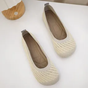 Nanccy Weaving Breathable Loafers  Comfortable Walking Casual Flats Shoes WF06