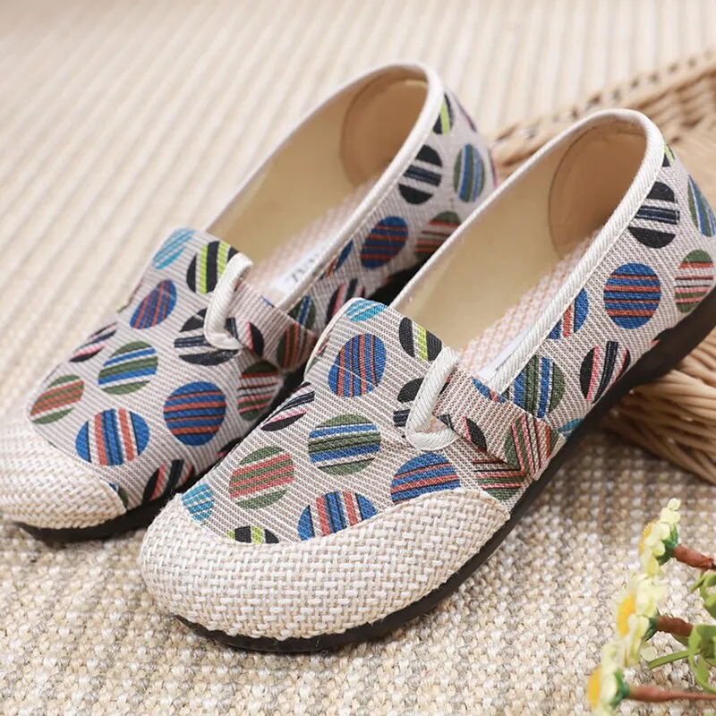 Nanccy Weaving Breathable Loafers  Comfortable Walking Casual Flats Shoes WF09