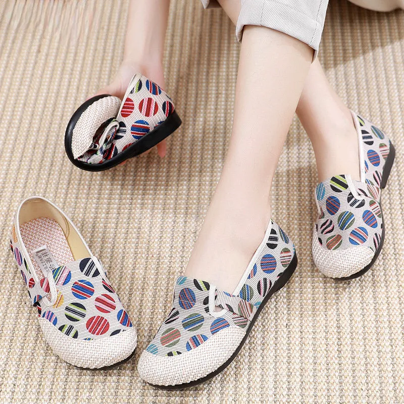 Nanccy Weaving Breathable Loafers  Comfortable Walking Casual Flats Shoes WF09