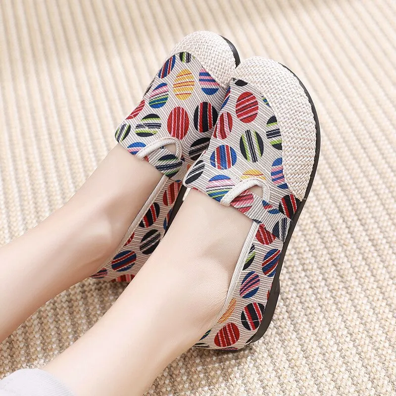 Nanccy Weaving Breathable Loafers  Comfortable Walking Casual Flats Shoes WF09