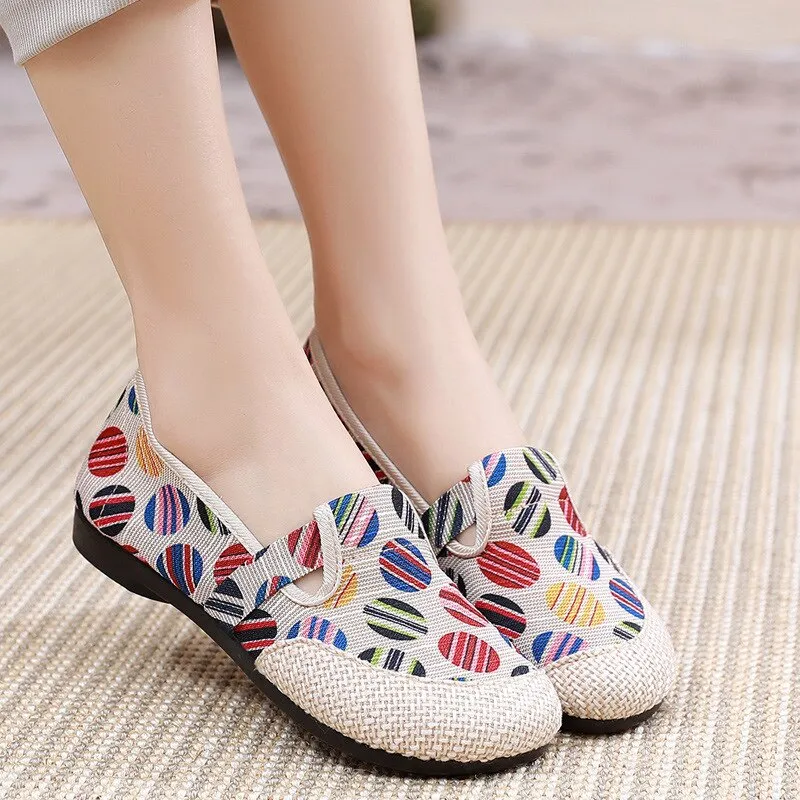 Nanccy Weaving Breathable Loafers  Comfortable Walking Casual Flats Shoes WF09