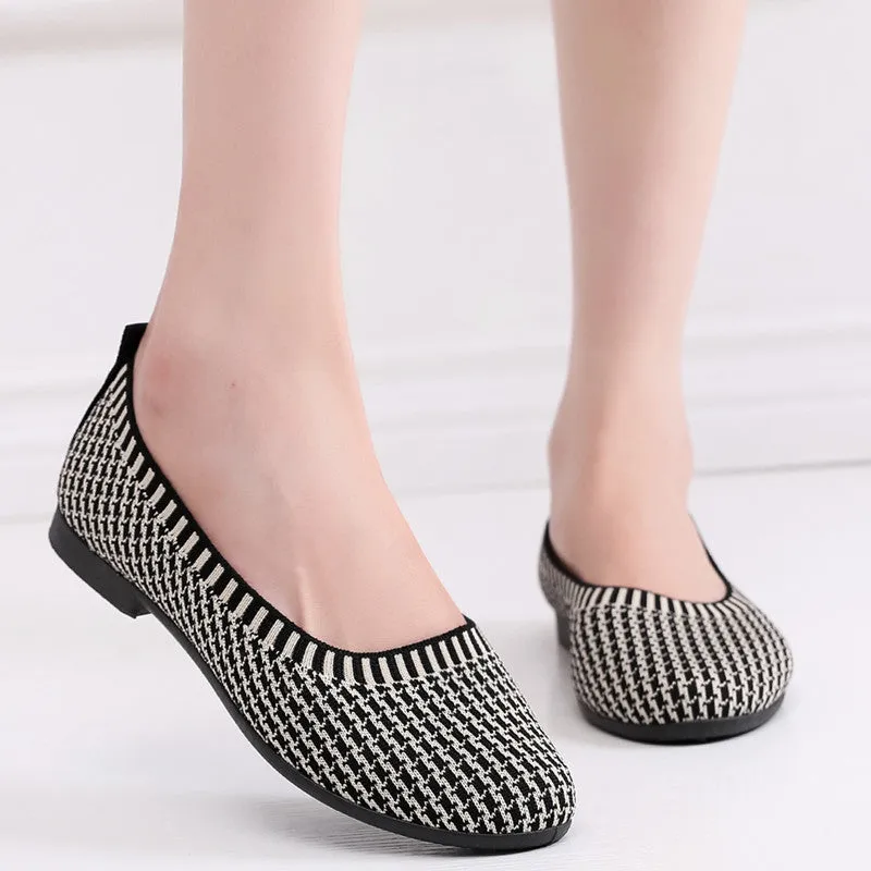 Nanccy Weaving Breathable Loafers  Comfortable Walking Casual Flats Shoes WF14