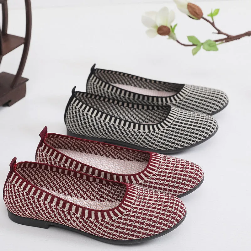 Nanccy Weaving Breathable Loafers  Comfortable Walking Casual Flats Shoes WF14