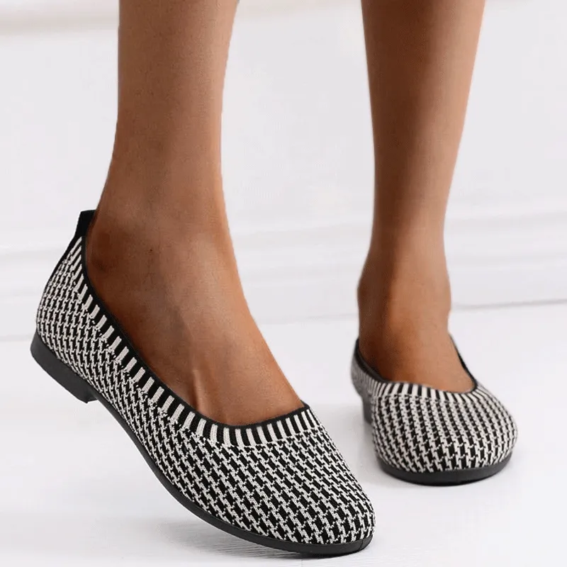 Nanccy Weaving Breathable Loafers  Comfortable Walking Casual Flats Shoes WF14