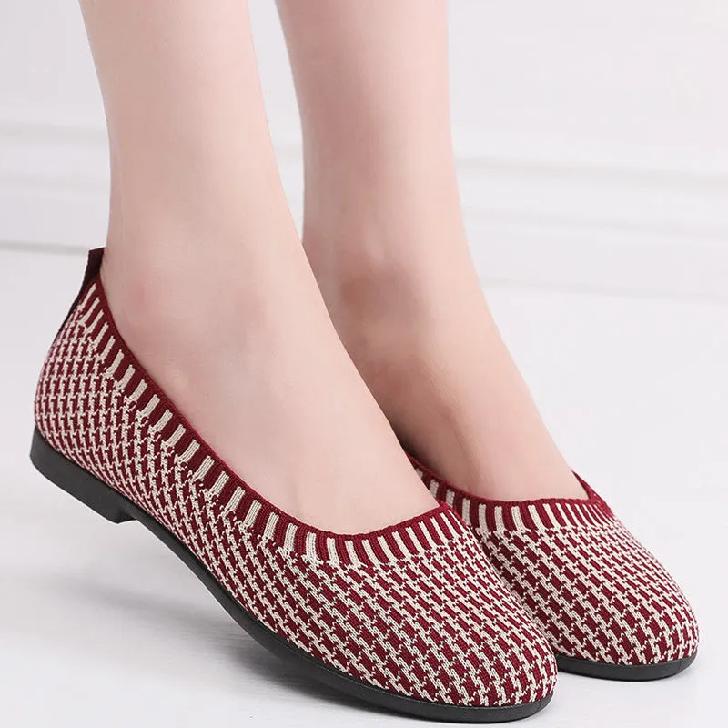 Nanccy Weaving Breathable Loafers  Comfortable Walking Casual Flats Shoes WF14
