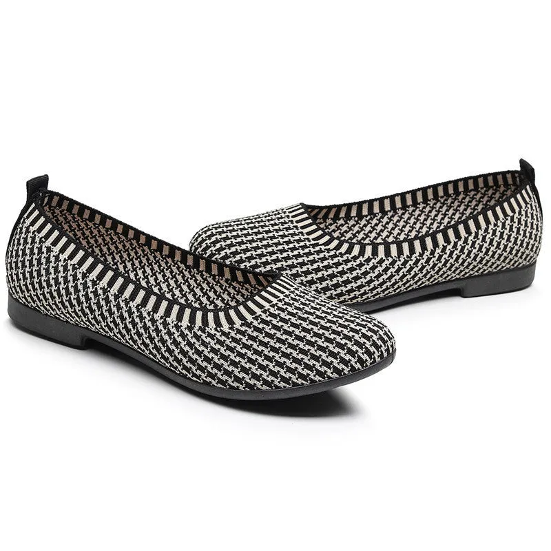 Nanccy Weaving Breathable Loafers  Comfortable Walking Casual Flats Shoes WF14
