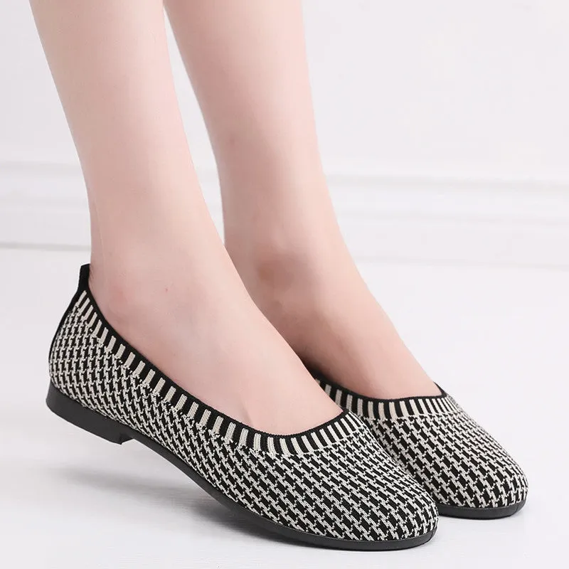 Nanccy Weaving Breathable Loafers  Comfortable Walking Casual Flats Shoes WF14