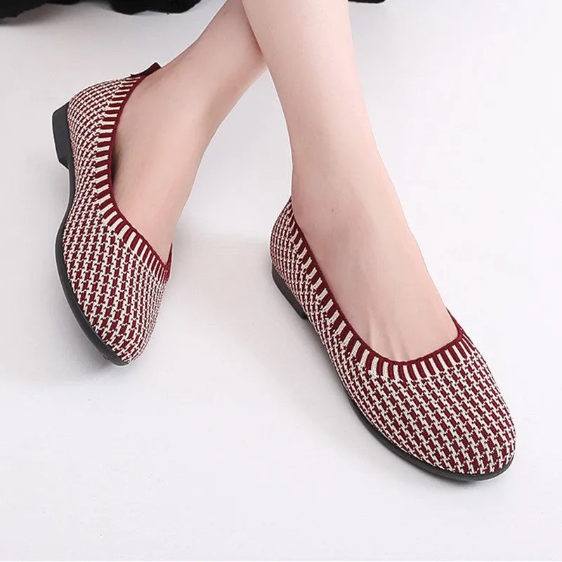 Nanccy Weaving Breathable Loafers  Comfortable Walking Casual Flats Shoes WF14