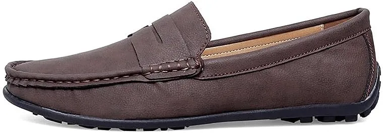 New Mens Loafers Penny Loafers PU Leather Driving Loafers Comfortable Anti-Slip Flexible Outdoor Slip-ons