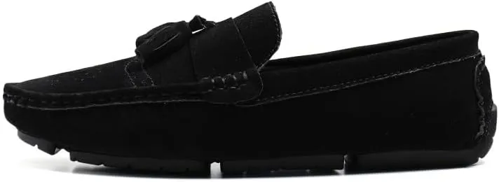 New Mens Loafers Shoe Nubuck Leather Tassel Penny Driving Loafers Anti-Slip Lightweight Flexible Outdoor Slip-on