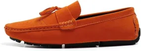 New Mens Loafers Shoe Nubuck Leather Tassel Penny Driving Loafers Anti-Slip Lightweight Flexible Outdoor Slip-on