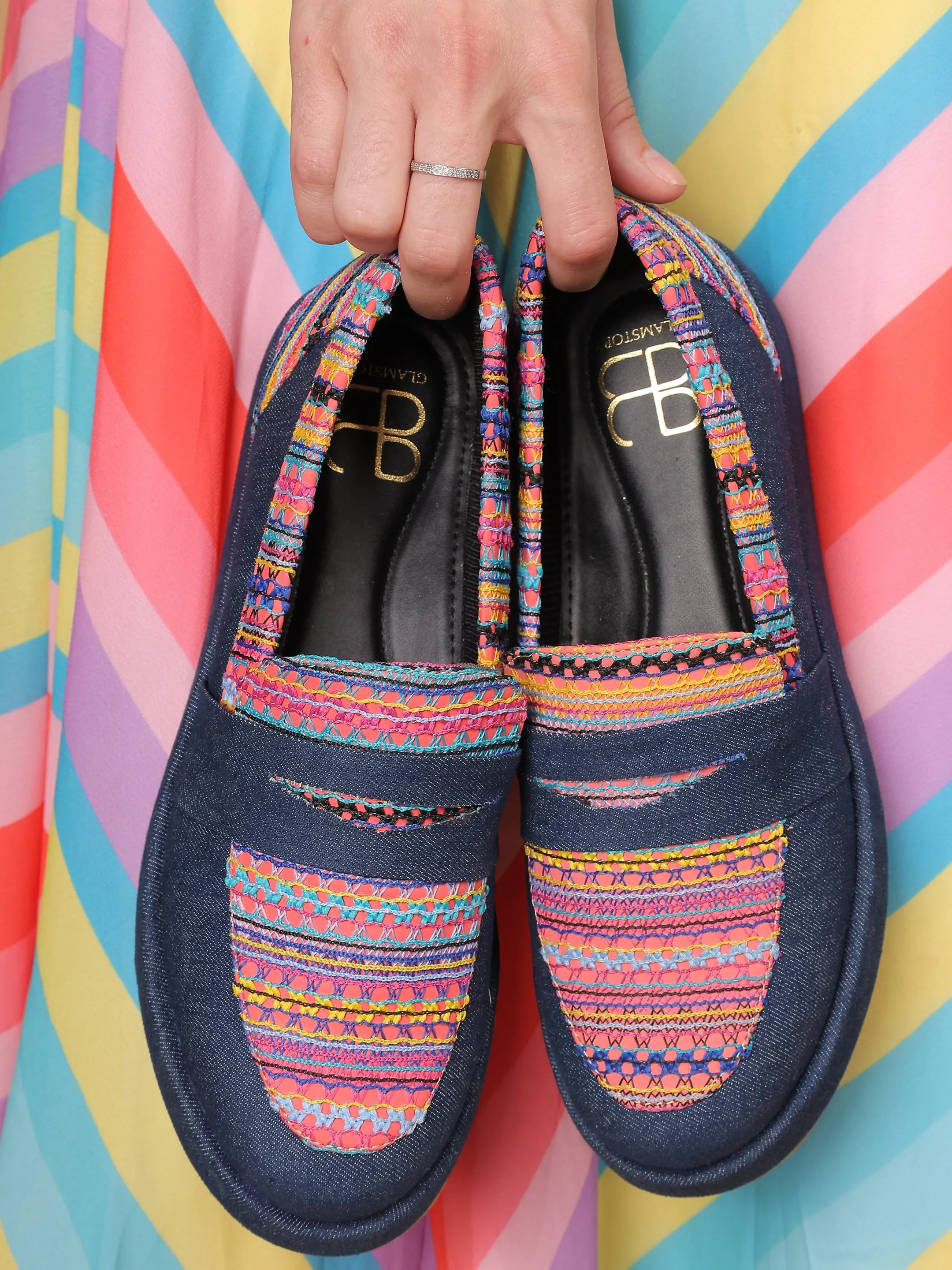 Patakha Guddi Blue Handcrafted Loafers