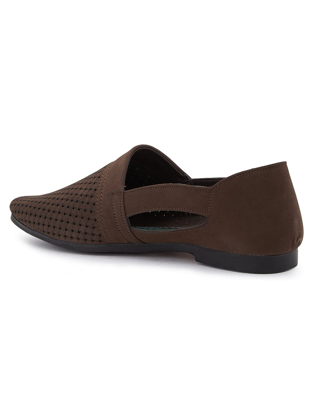 Regal Mens Laser Cut Suede Casual Slip Ons