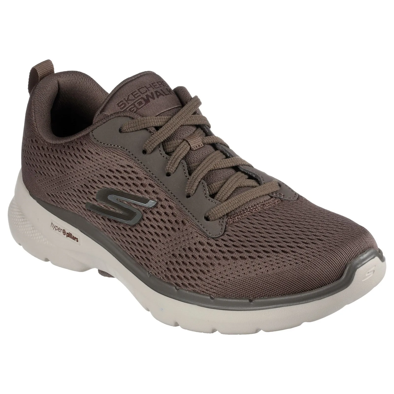 Skechers Mens Go Walk 6 Avalo Trainers - Taupe