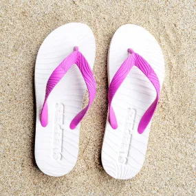 Slim Wide strap Eggnog with Fucsia