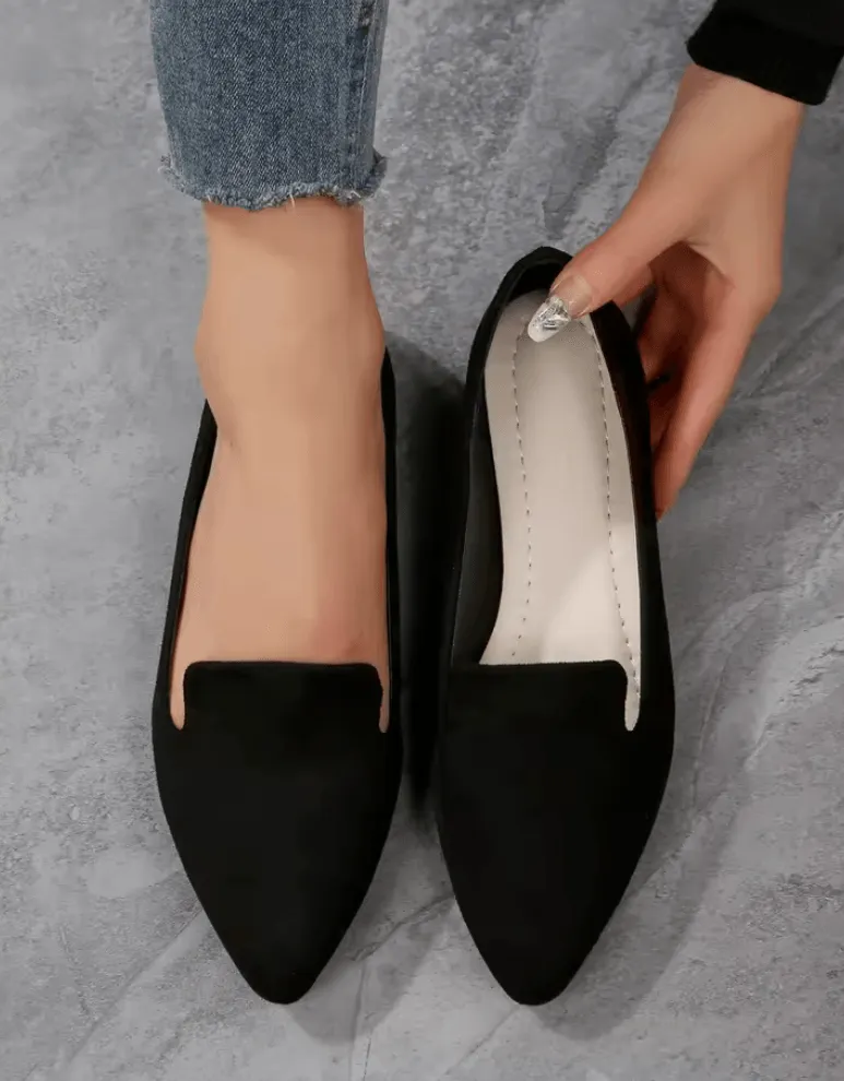 Spring & Autumn Women’s Pointed Toe Flat Walking Shoes - Casual Comfort