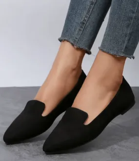 Spring & Autumn Women’s Pointed Toe Flat Walking Shoes - Casual Comfort