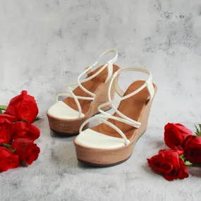 Strappy Wedges - White