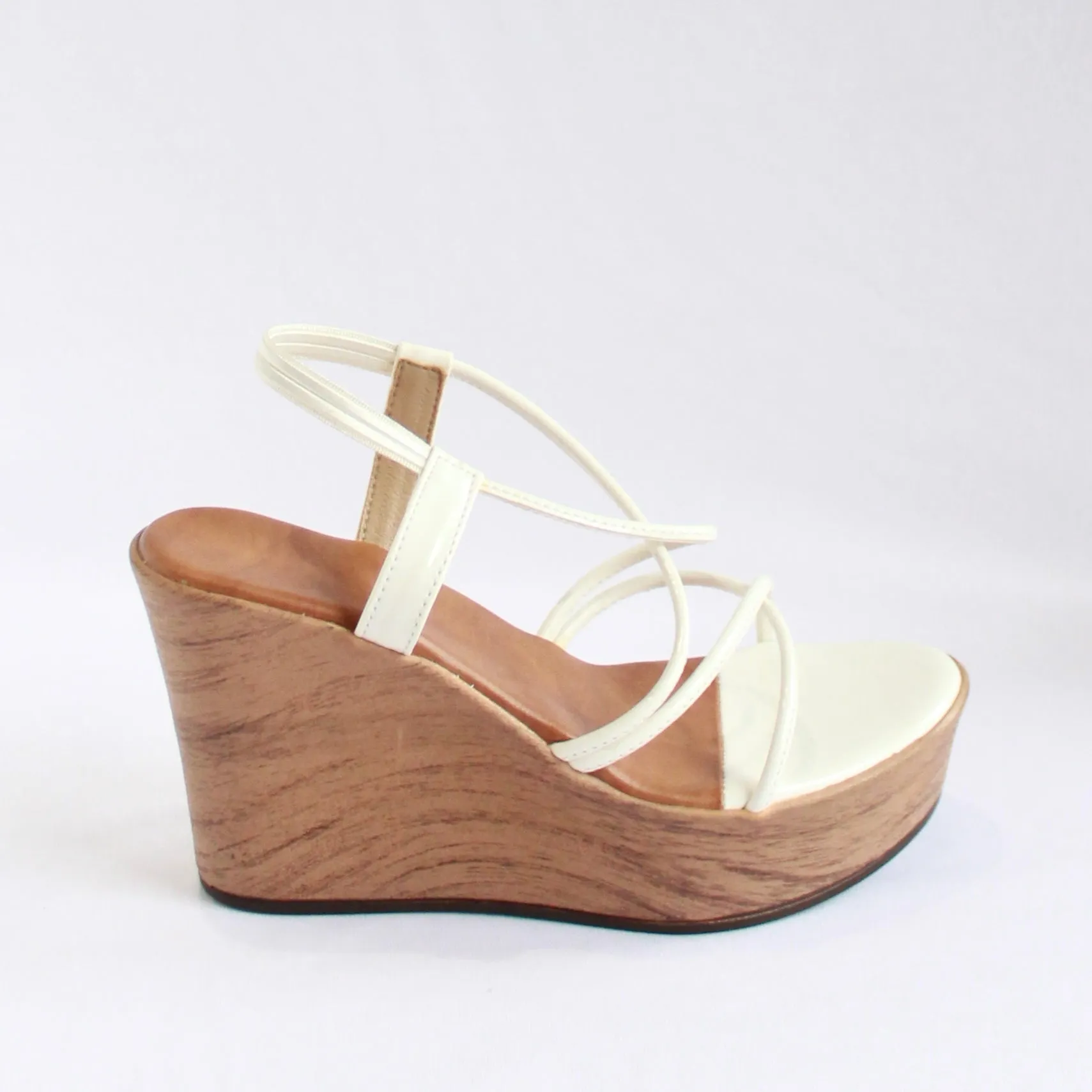 Strappy Wedges - White