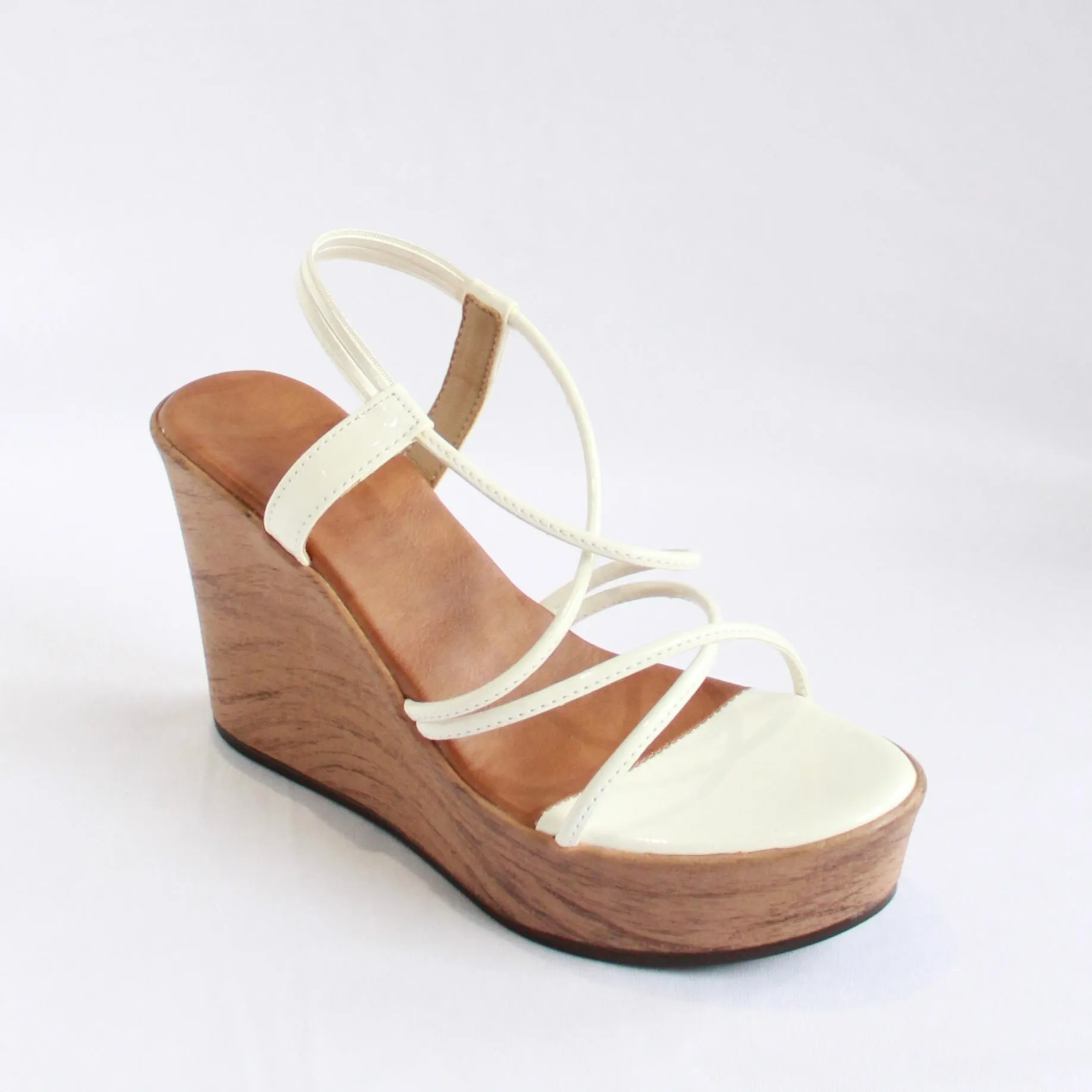 Strappy Wedges - White