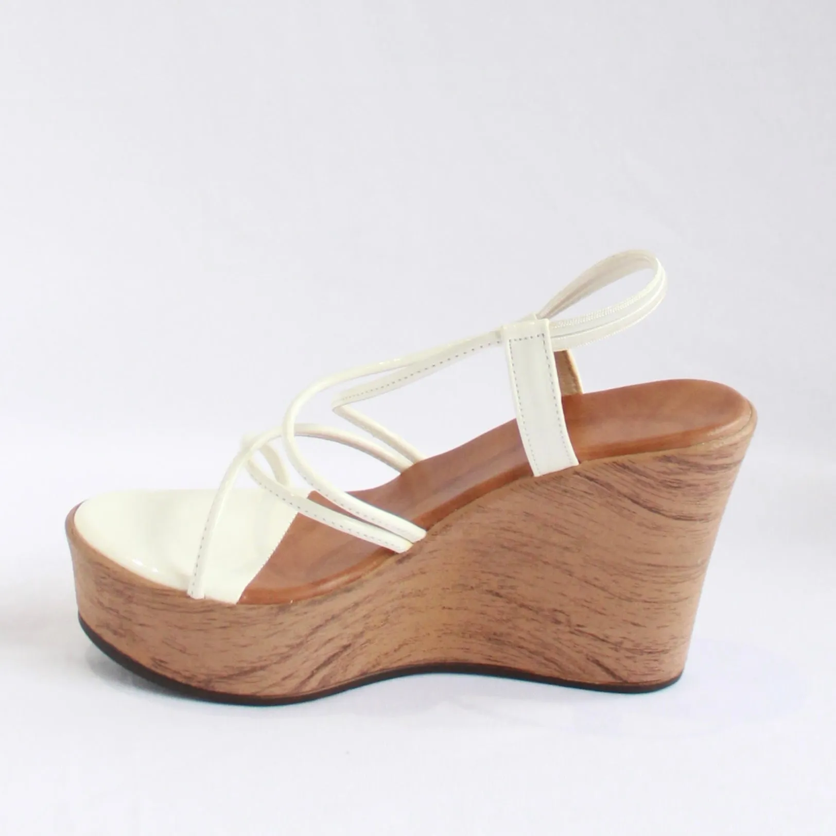 Strappy Wedges - White