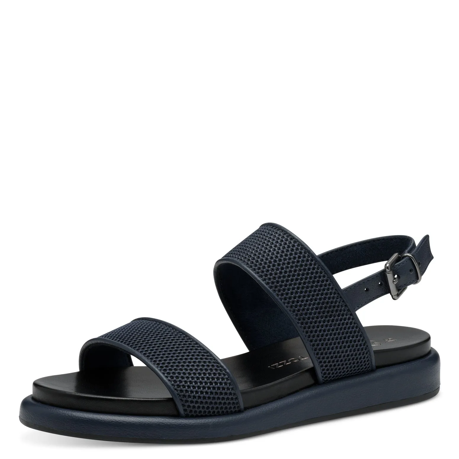 Straw Detail Sandal - Navy