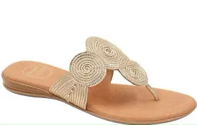 The Textile Swirl Thong Sandal in Platino