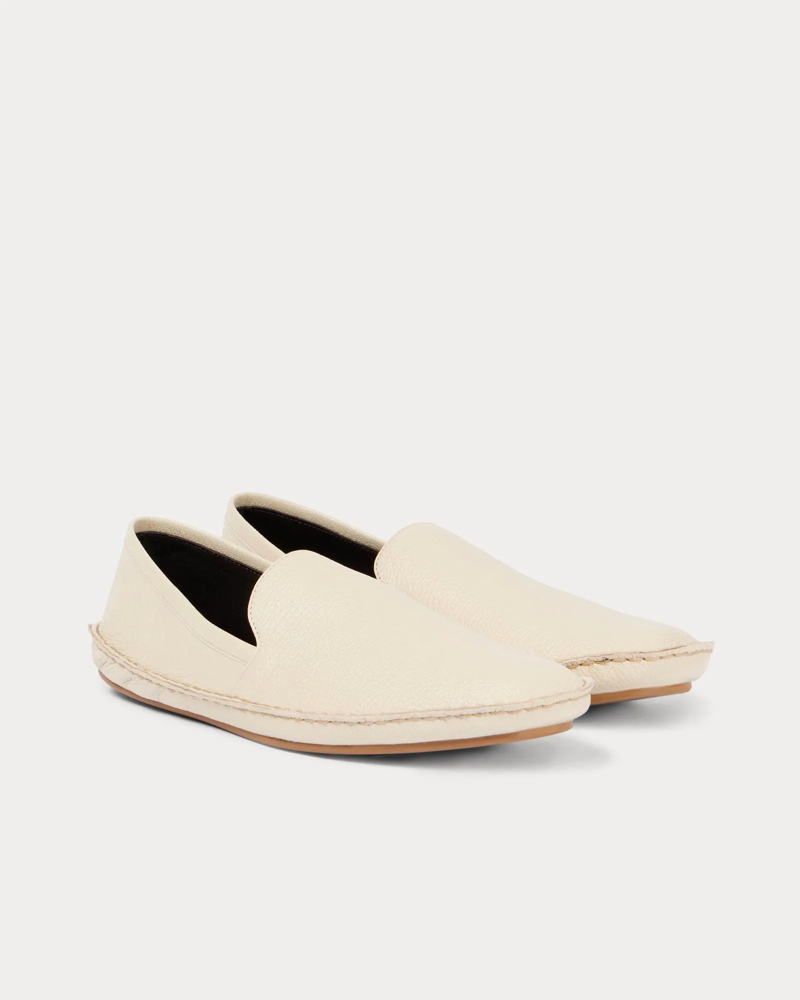Vasko Leather Sage Tint Slip Ons