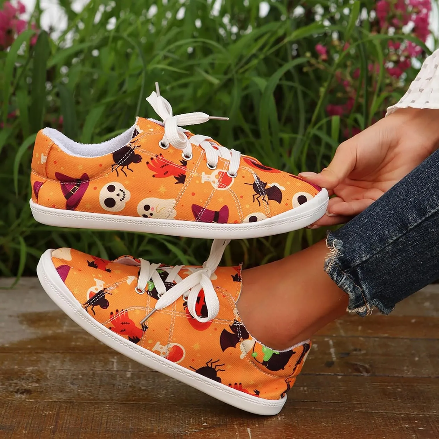 Women's Sneakers Casual Shoes Walking Breathable Soft Shoes Canvas Shoe Walking Shoe Slip on